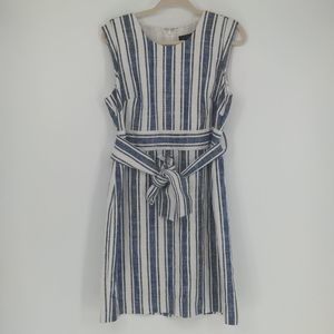 J. Crew Blue and White Striped Mini Dress